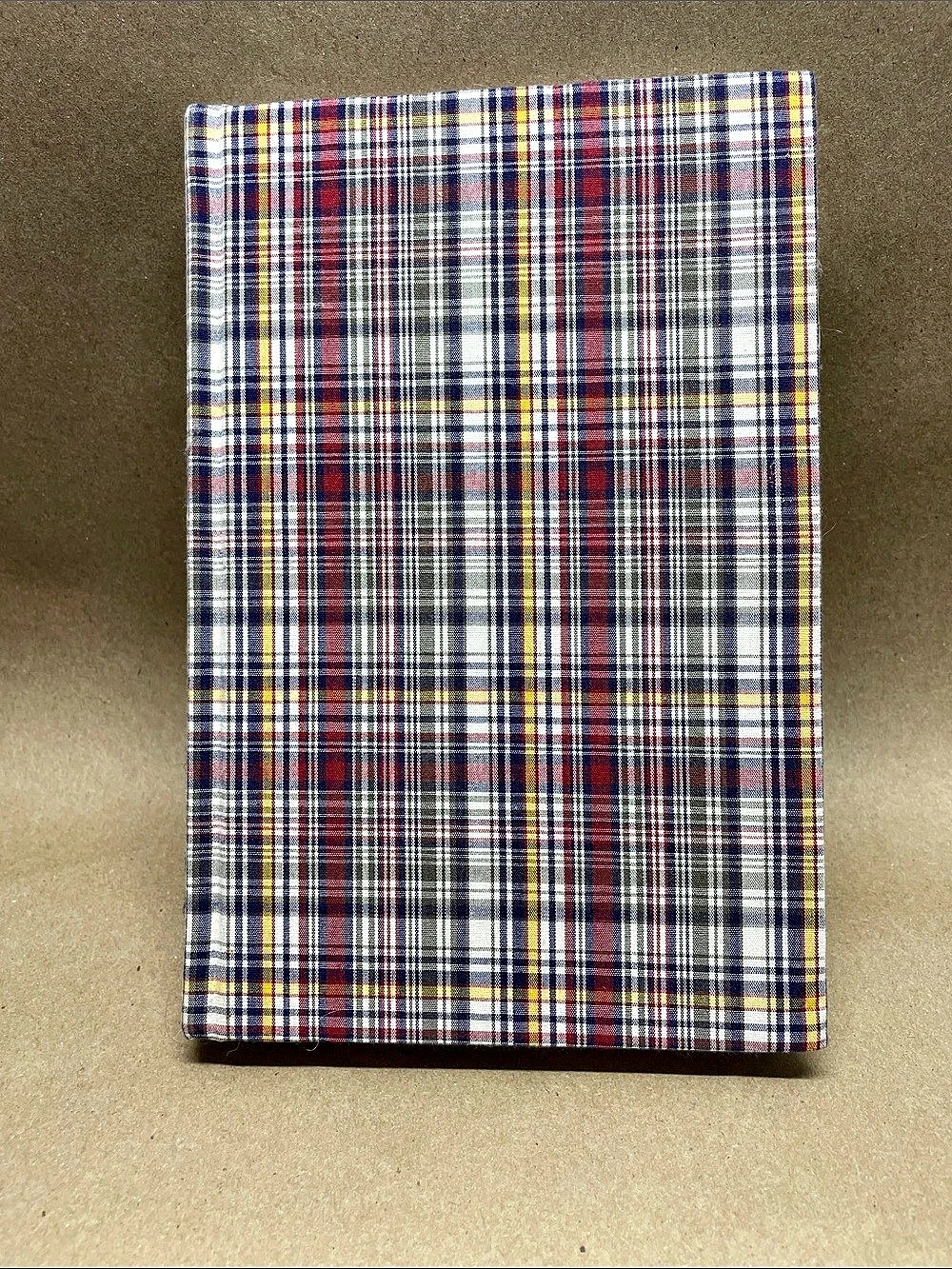 Kate Spade Multicolor Plaid cloth hard covered Journal / Notebook